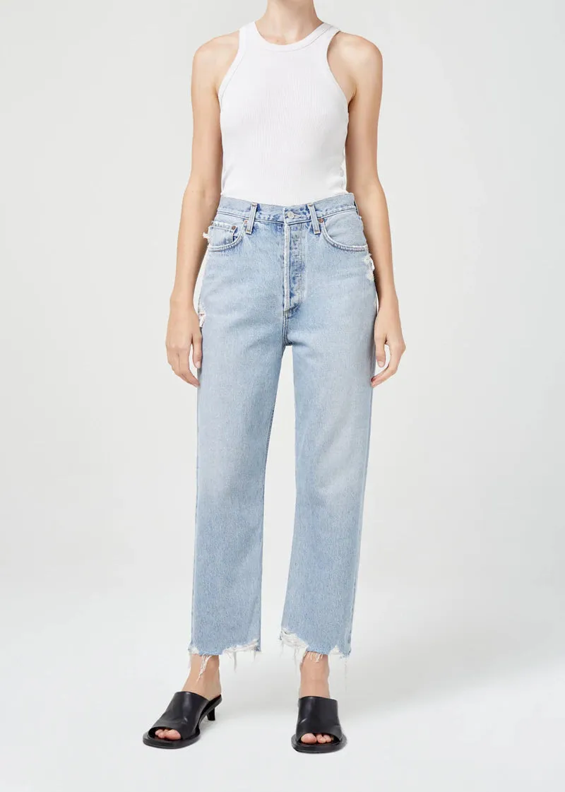 90's Crop Mid Rise Loose Straight Jeans ~ Nerve