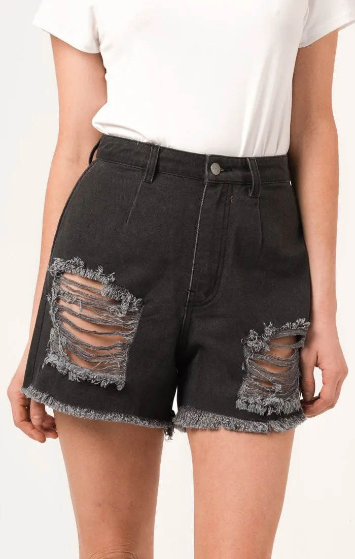 Afends Womens Beat Seventies - Denim Shorts