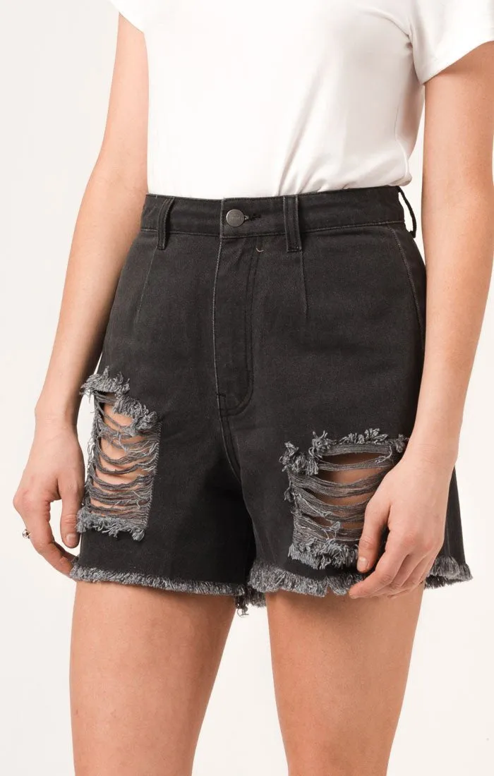 Afends Womens Beat Seventies - Denim Shorts