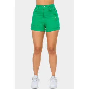 American Bazi High Waist Distressed Denim Shorts