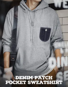 American Casual Pocket Stitching Hooded Sports Leisure Men's Sweater