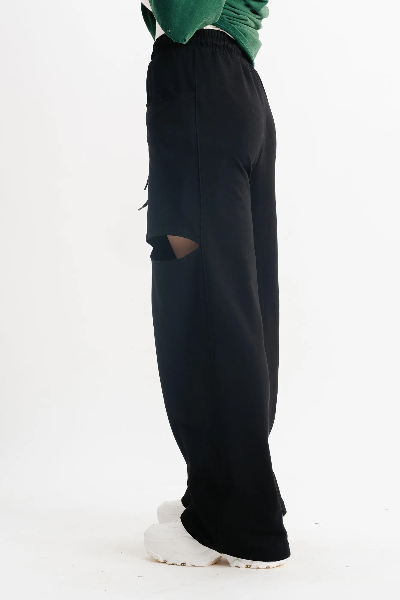 Black Distressed Joggers