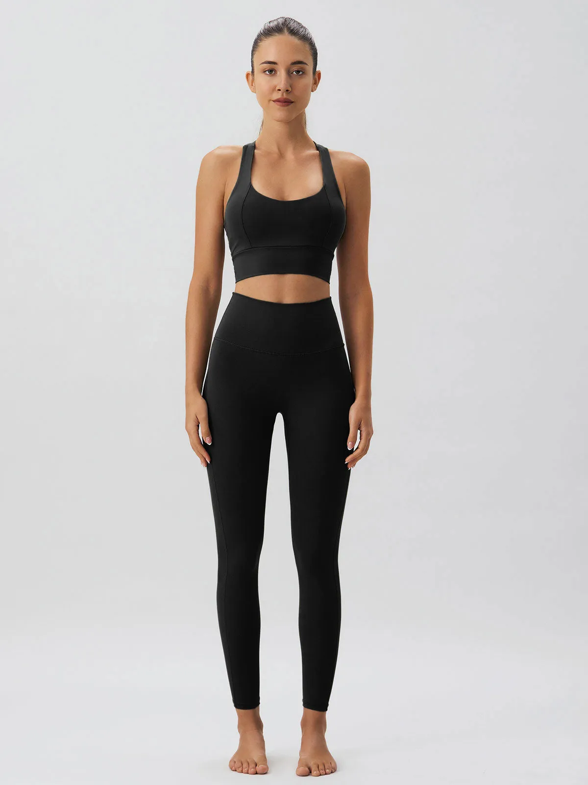 Black High Waisted Leggings 24”
