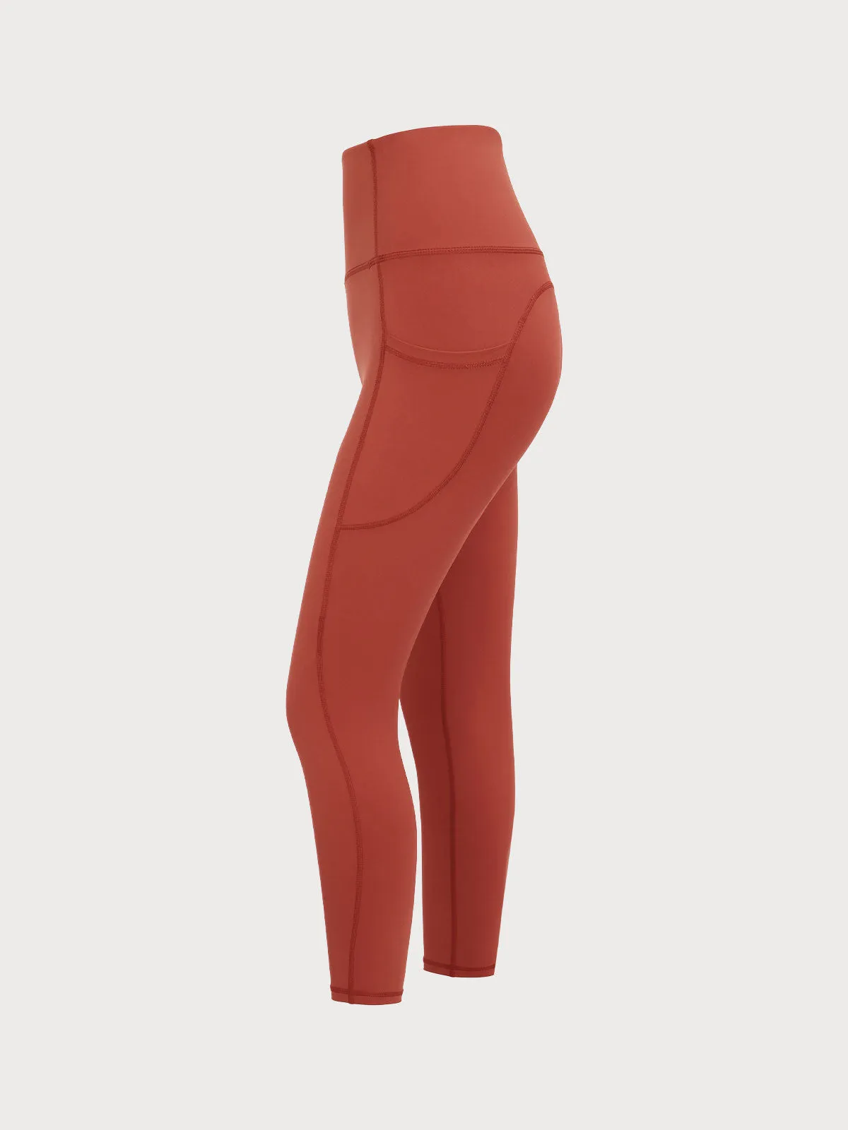 Brick Red Pocket Leggings 24”