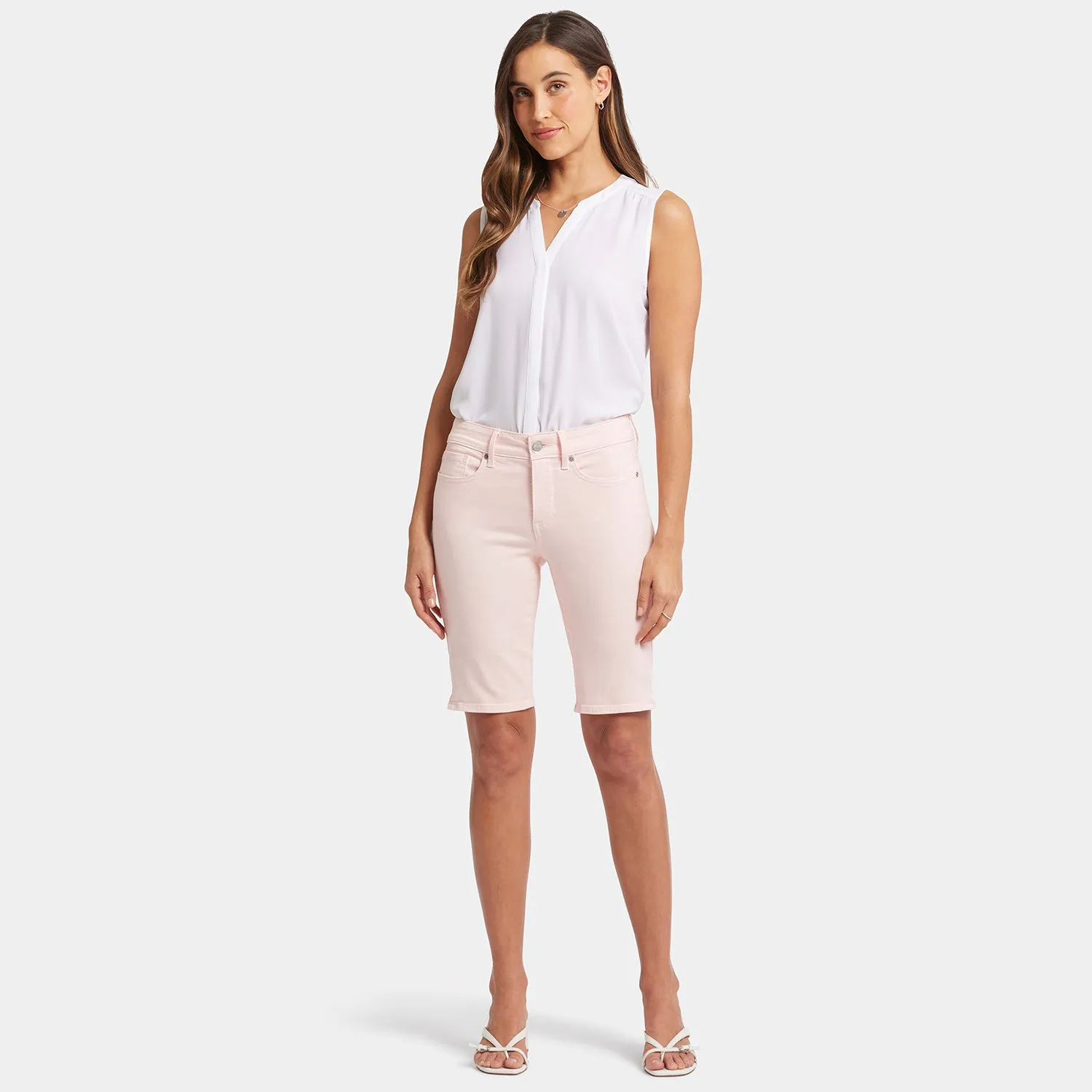 Briella 11 Inch Denim Shorts - Crystal Pink