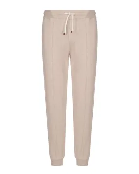 Brunello Cucinelli New Mens Cashmere Beige Joggers