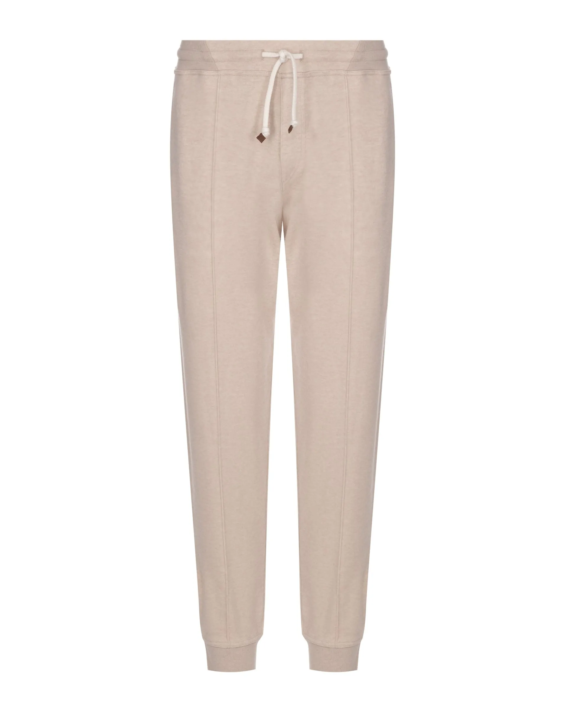 Brunello Cucinelli New Mens Cashmere Beige Joggers