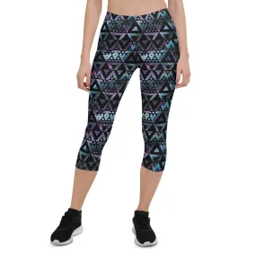 Celestial Geometry Women's Capri Activewear Leggings