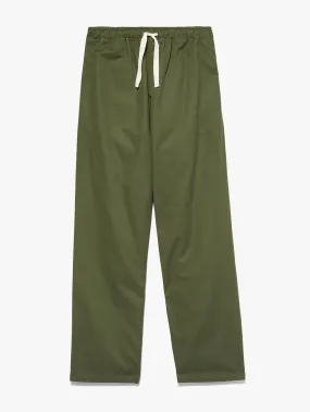 Cotton Wide Trouser -- Army Green
