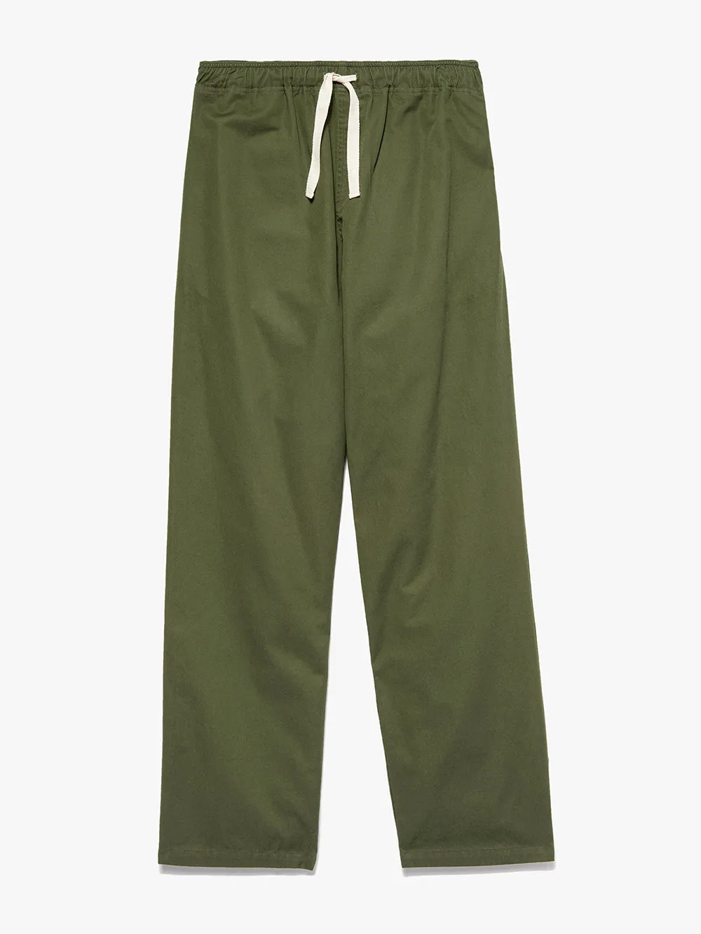 Cotton Wide Trouser -- Army Green