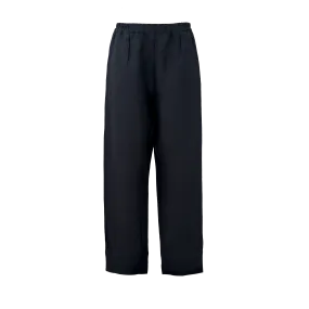 Dark Navy Twill Linen Resort Pants