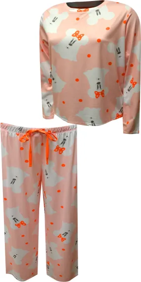 Disney Mickey and Minnie Ghosts Halloween Long Sleeve Pajama