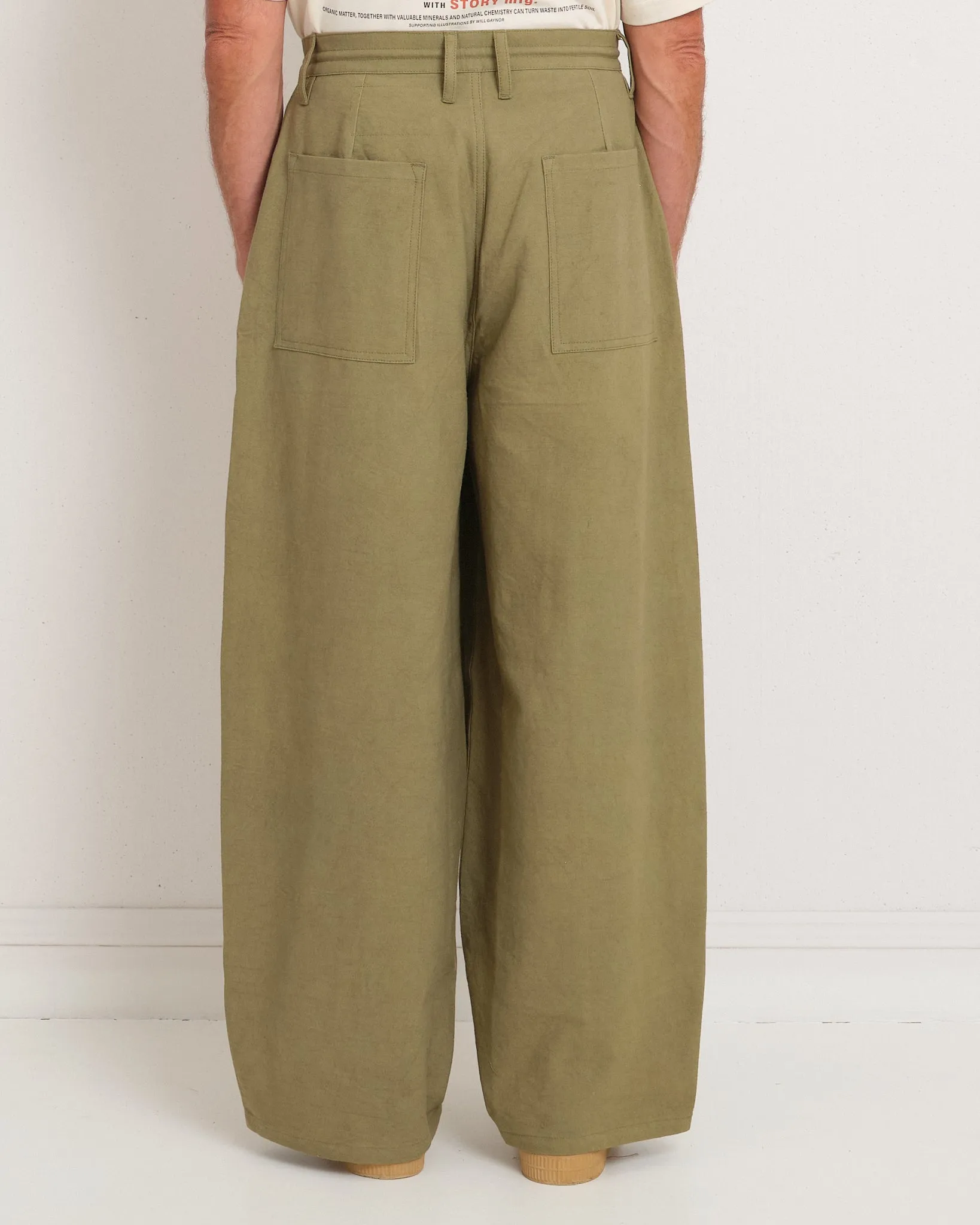 Document Pants - Olive Slub