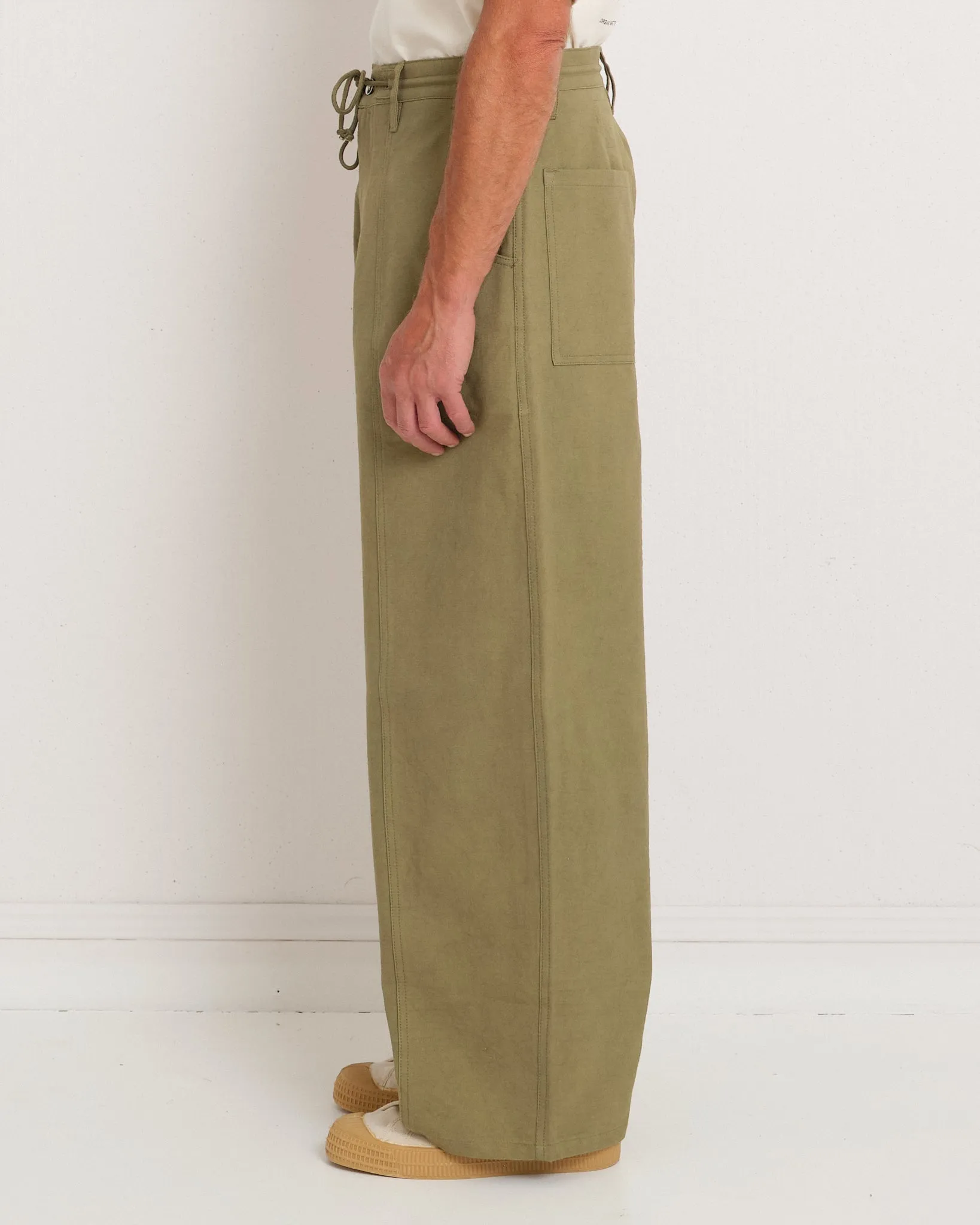 Document Pants - Olive Slub