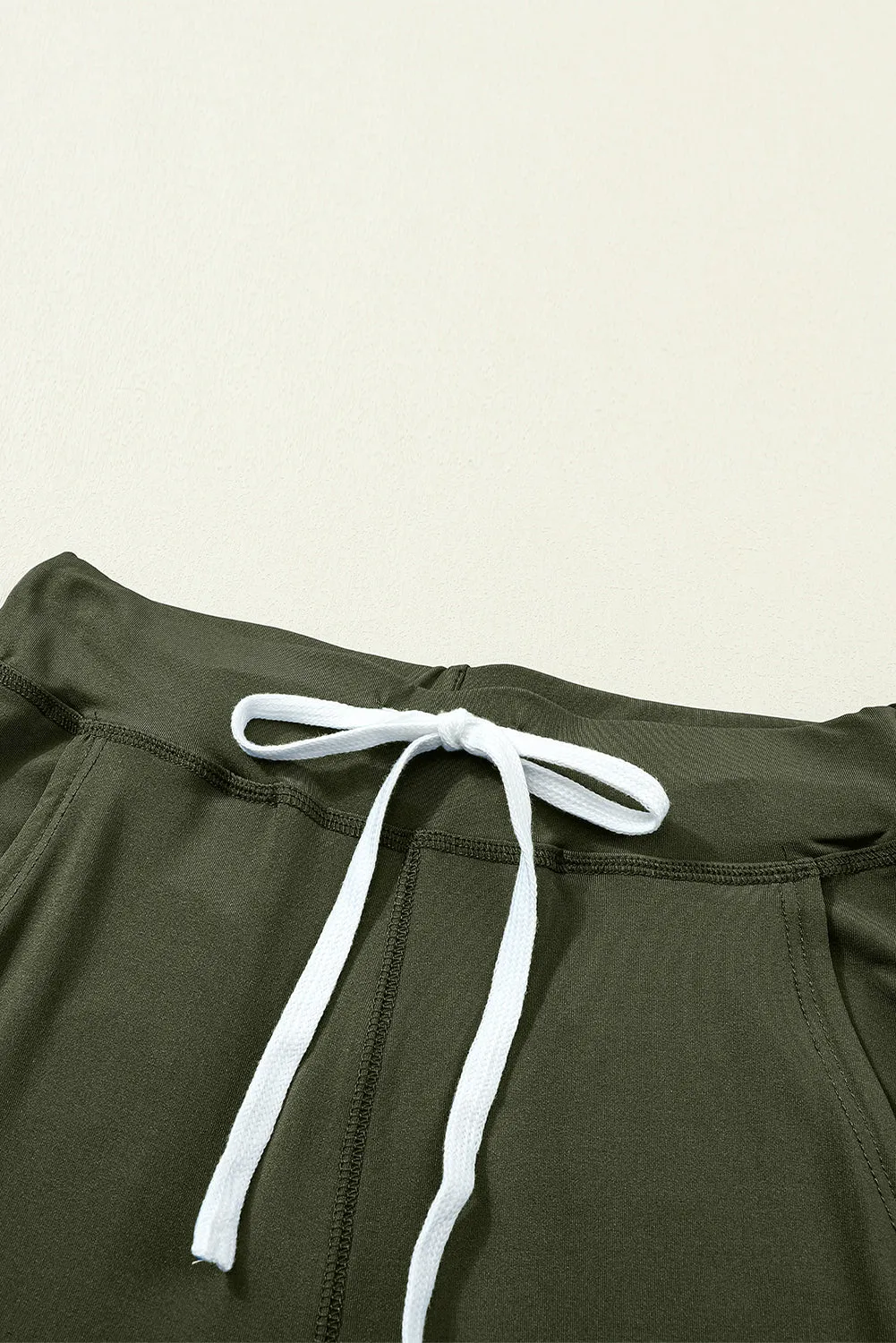 Drawstring Waist Pocketed Joggers