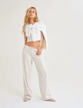 Easy Drawstring Pant | Cream