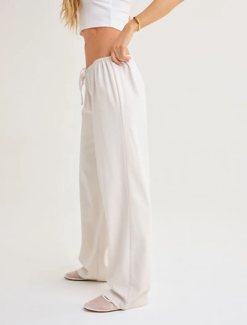 Easy Drawstring Pant | Cream