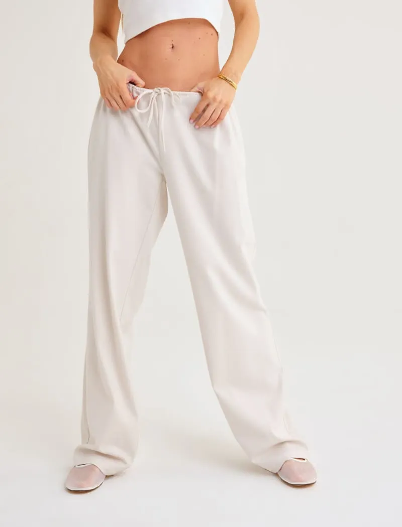 Easy Drawstring Pant | Cream