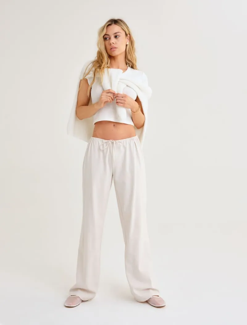 Easy Drawstring Pant | Cream