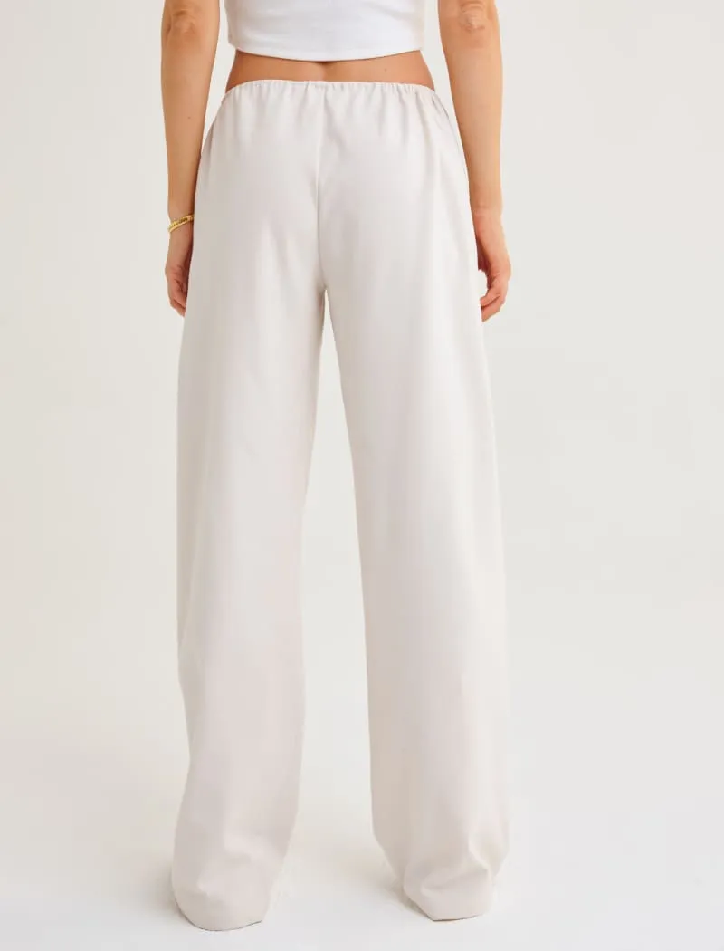 Easy Drawstring Pant | Cream