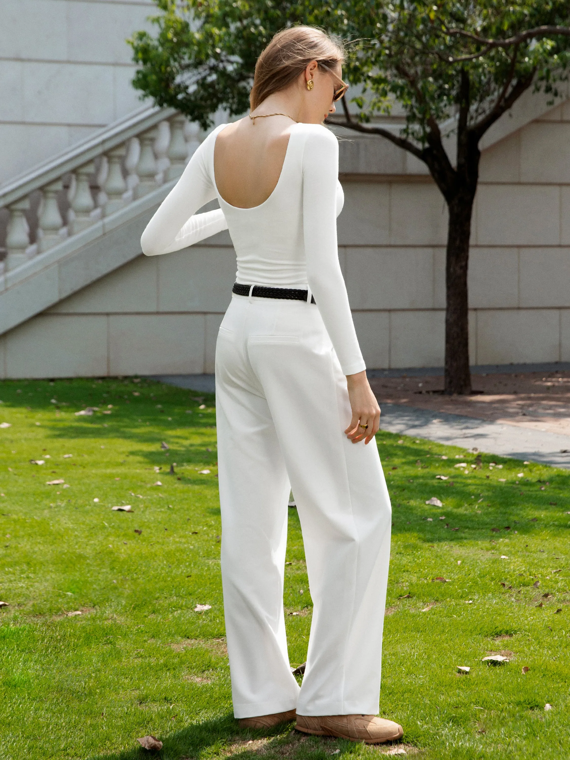 Effortless Wide-Leg Tailored Pant