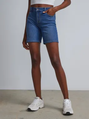 Essential High-Waisted Denim 7-Inch Short - Dark Wash