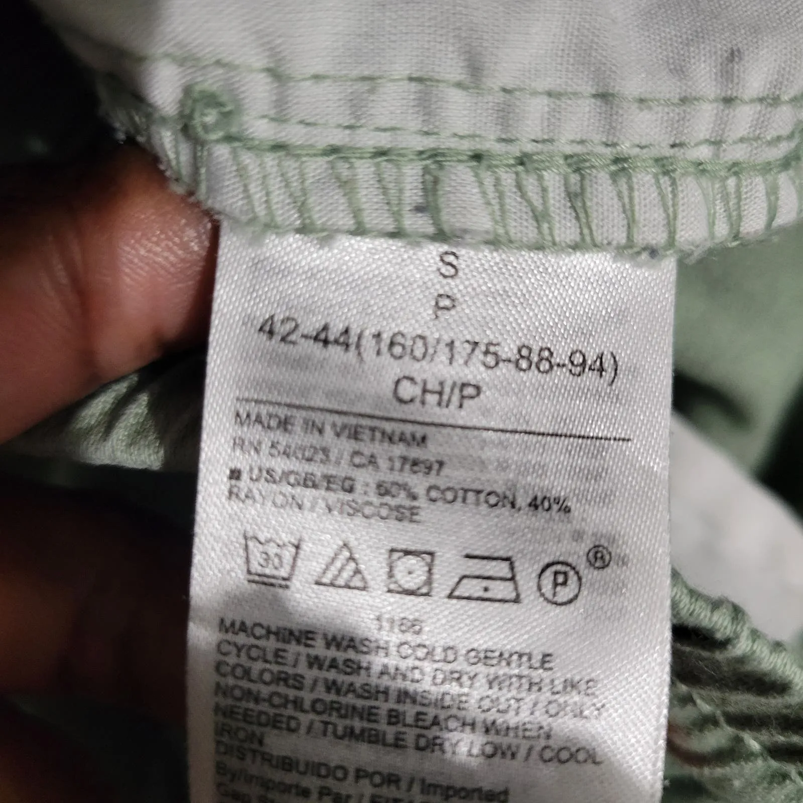 Gap Easy Pant Green Sage Straight Cropped Pull On Elastic Waist High Rise Size Small