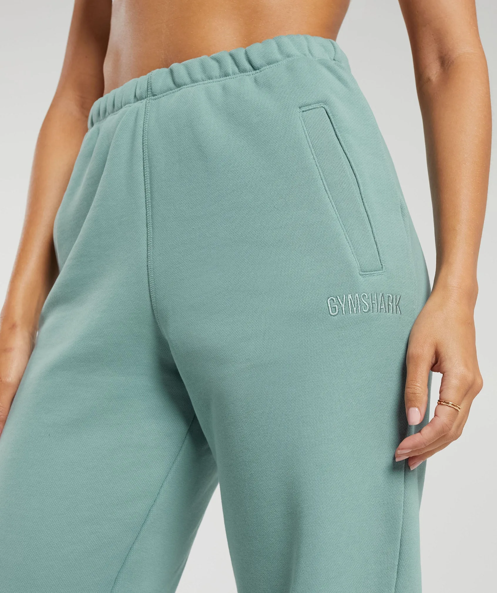 Gymshark Heavyweight Loopback Sweat Joggers - Duck Egg Blue