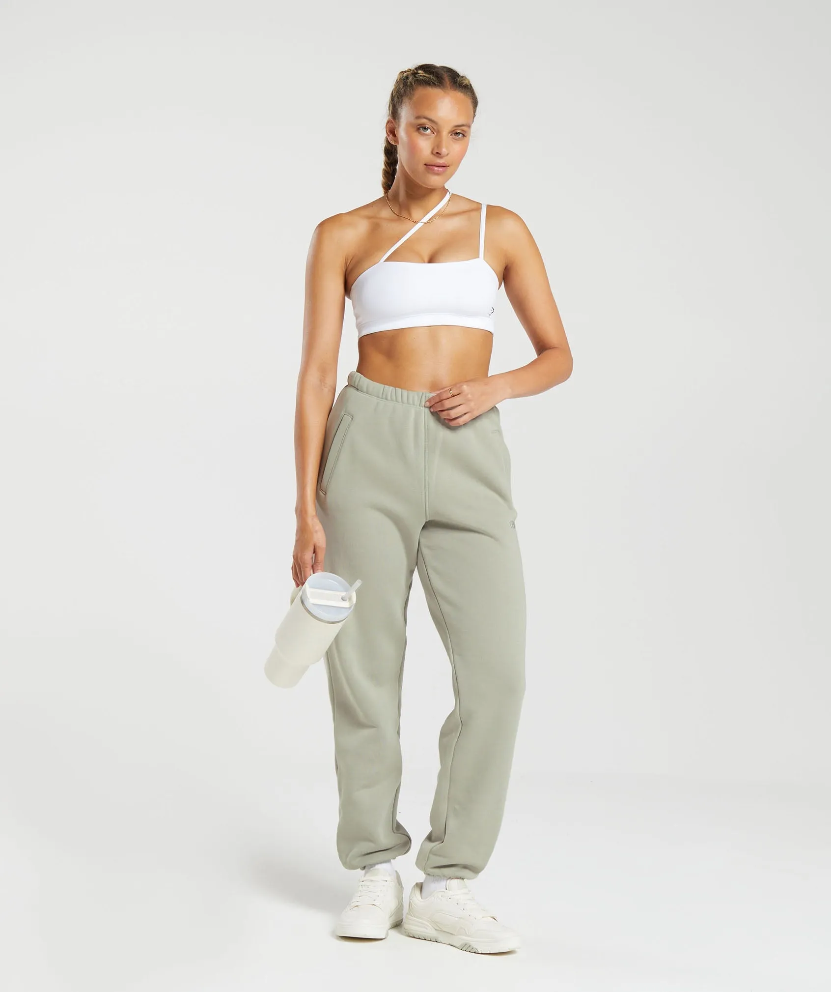 Gymshark Heavyweight Loopback Sweat Joggers - Stone Grey