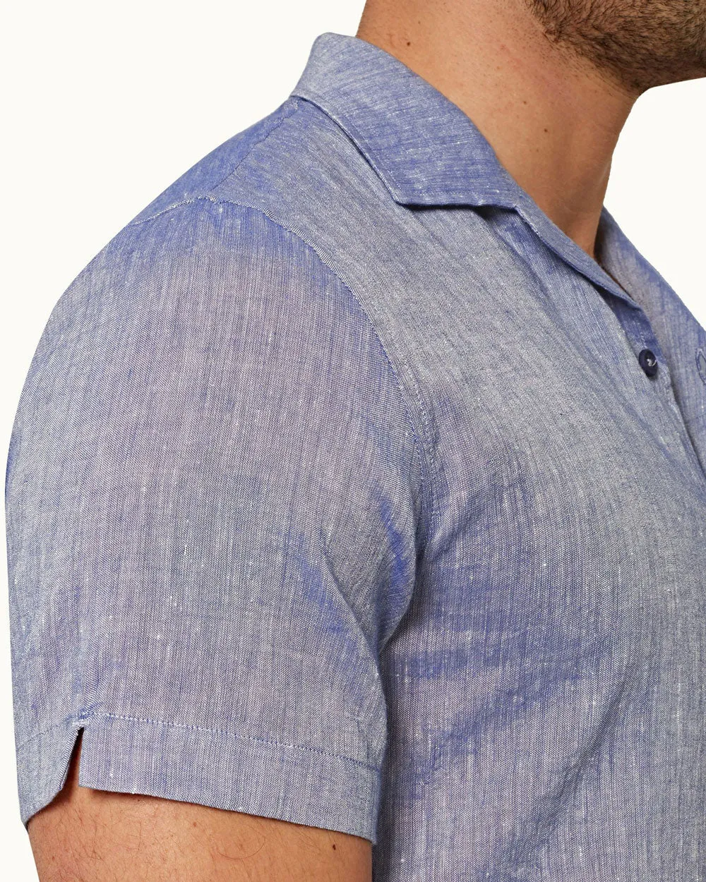 Hibbert Linen Shirt in Blue