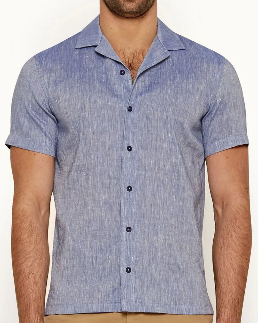 Hibbert Linen Shirt in Blue