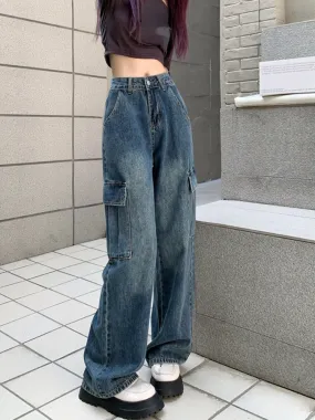 High-waisted loose-fitting wide leg pants