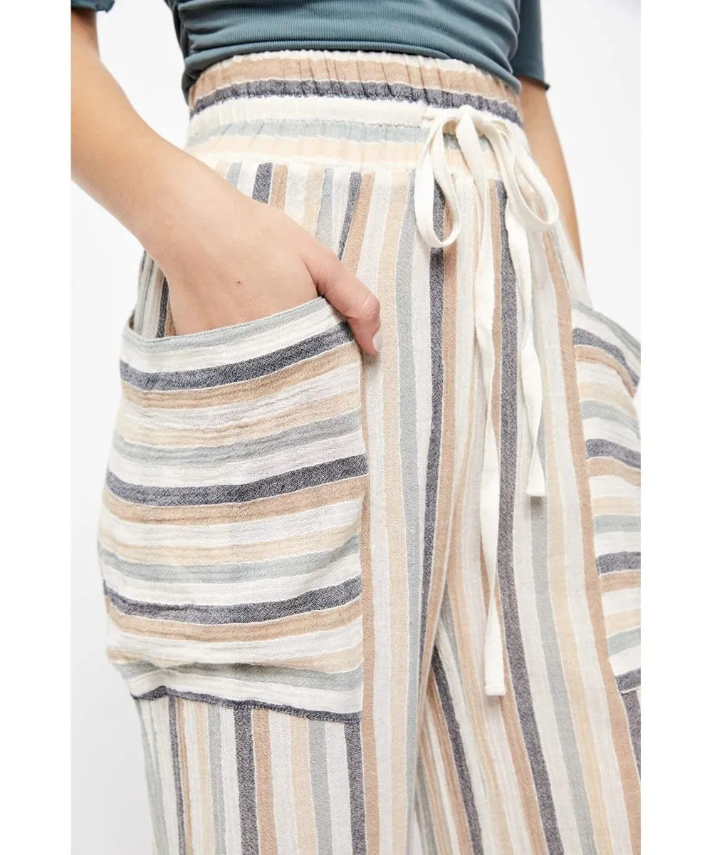 Jones Beach Wide Leg Pant Blue Combo