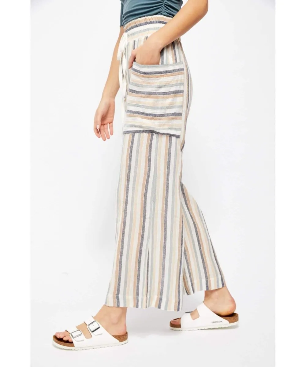 Jones Beach Wide Leg Pant Blue Combo