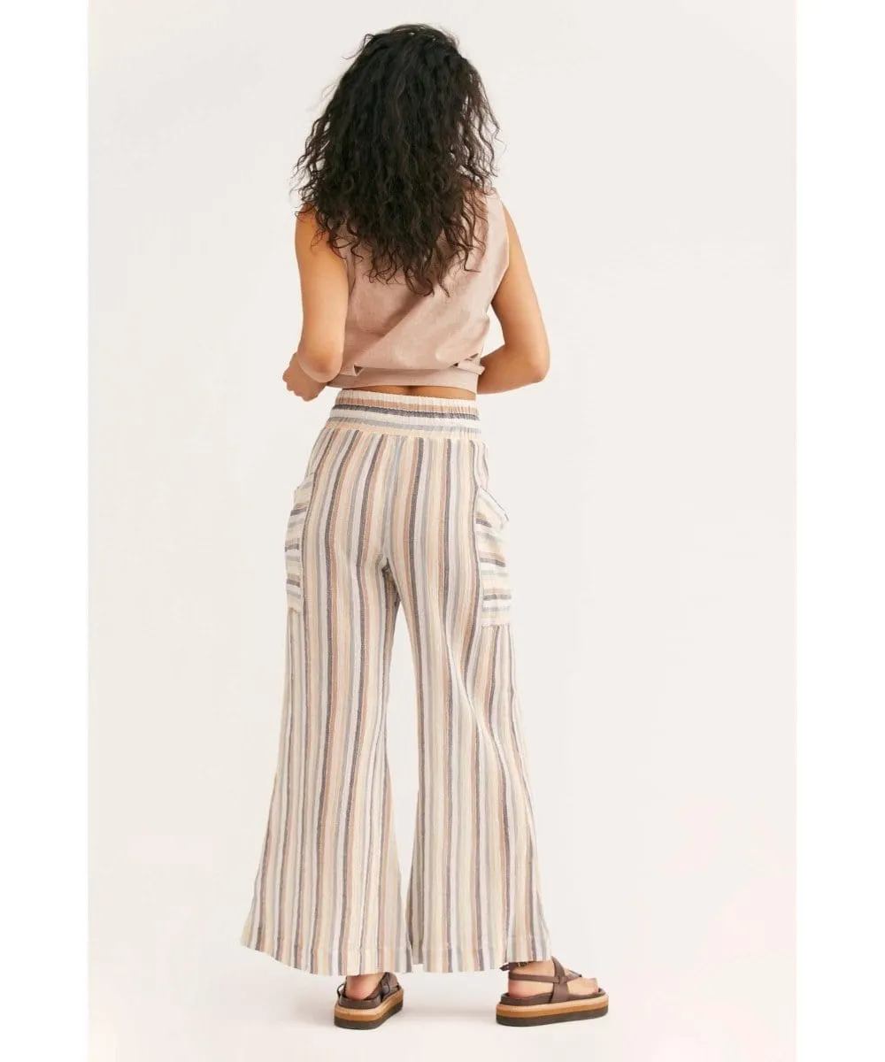 Jones Beach Wide Leg Pant Blue Combo