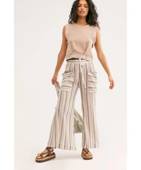 Jones Beach Wide Leg Pant Blue Combo