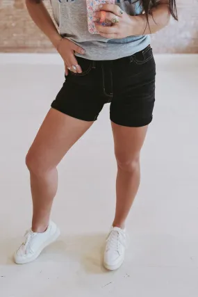 Judy Blue Black Denim Shorts