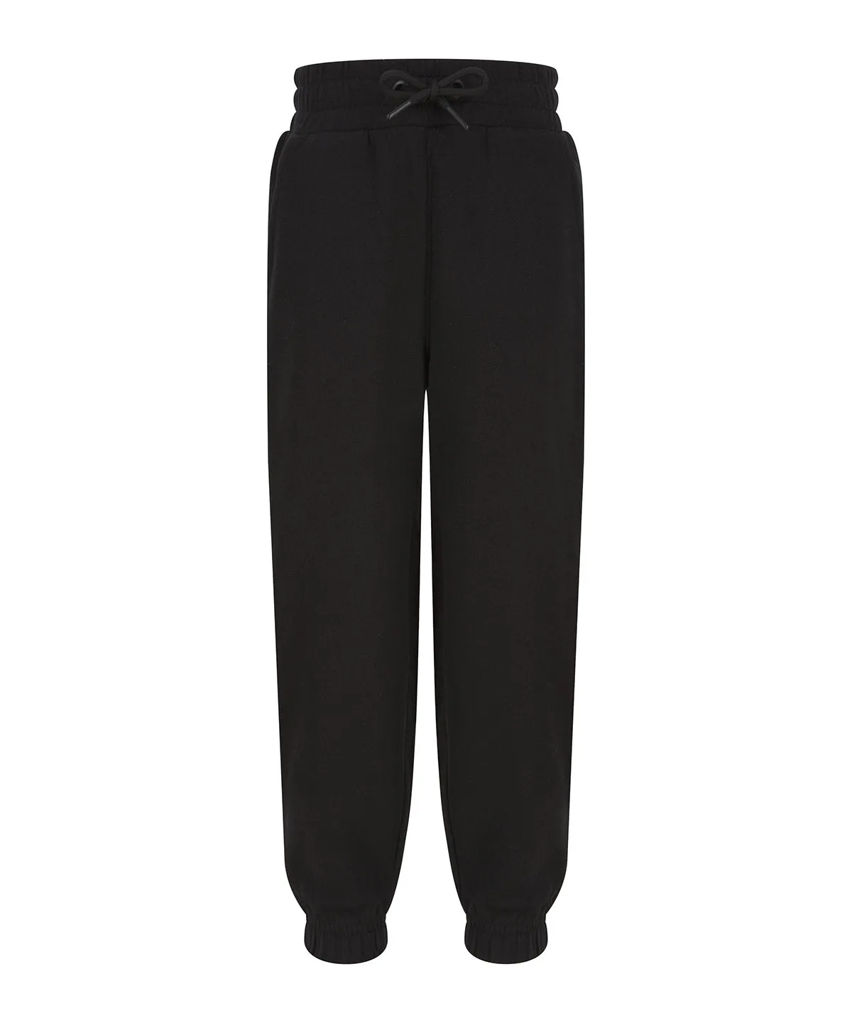 Kids sustainable fashion cuffed joggers | Black