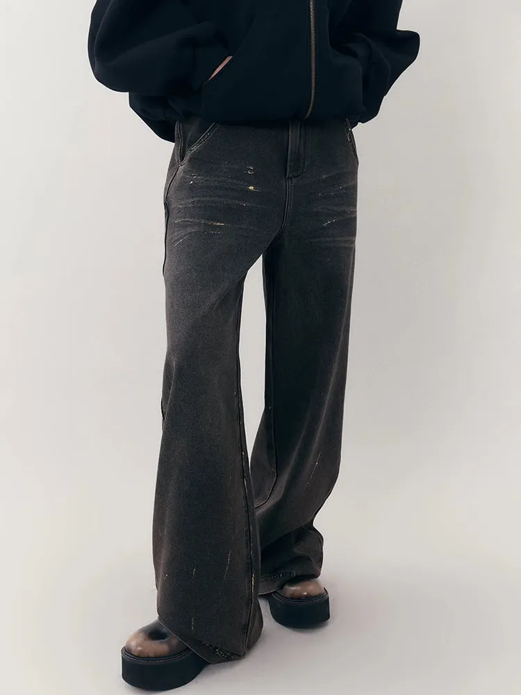 Loose straight denim pants【s0000007254】