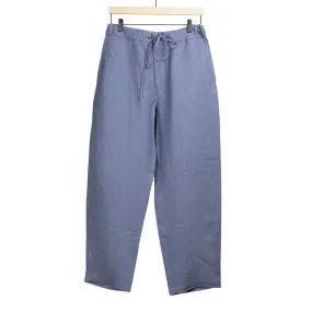 Lounge trousers in faded blue Belgian linen