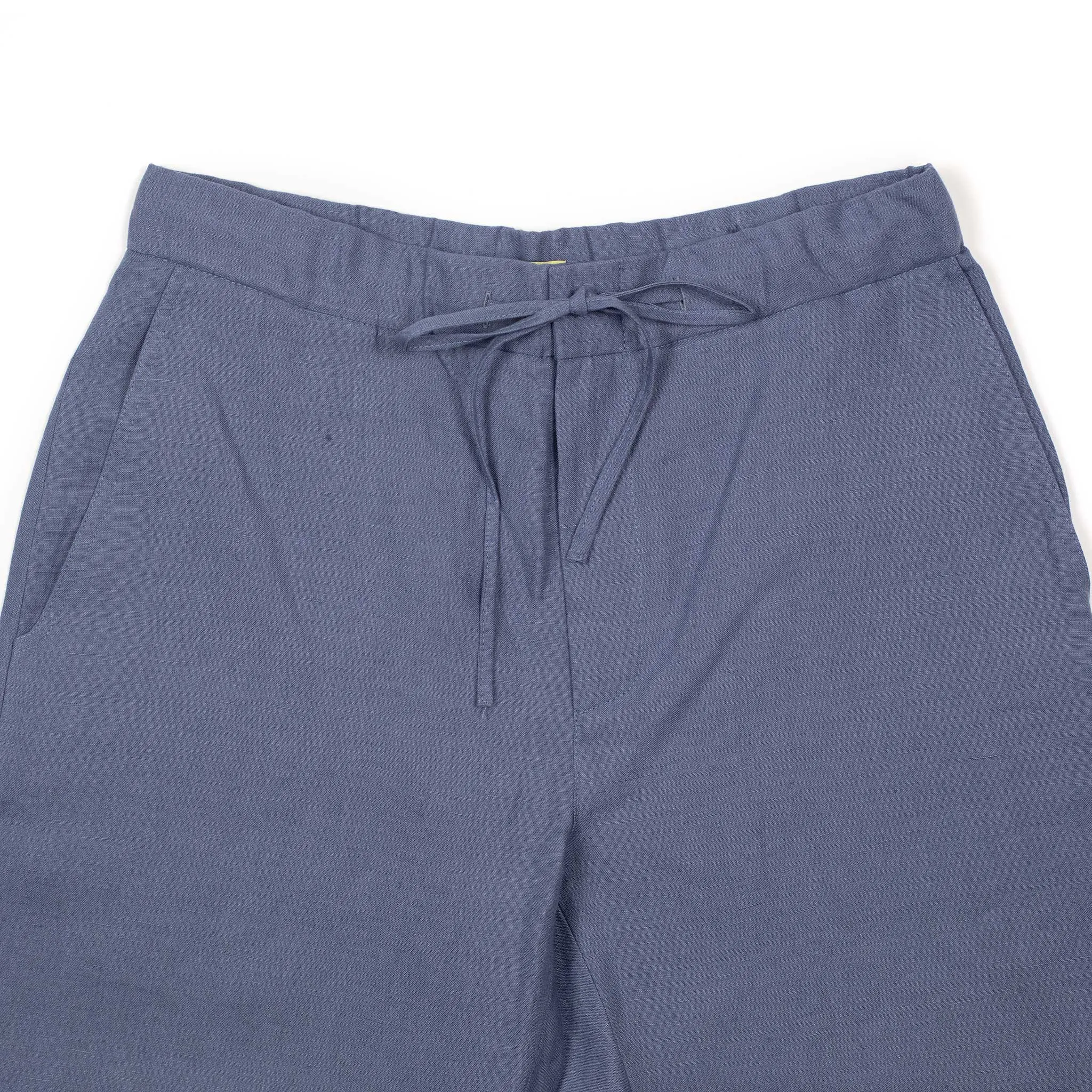 Lounge trousers in faded blue Belgian linen