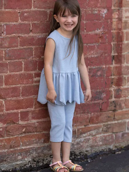 Mabel   Honey Blue Scallop 2 PC Set 12M-6Y