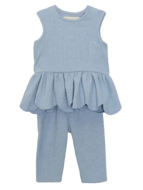 Mabel   Honey Blue Scallop 2 PC Set 12M-6Y