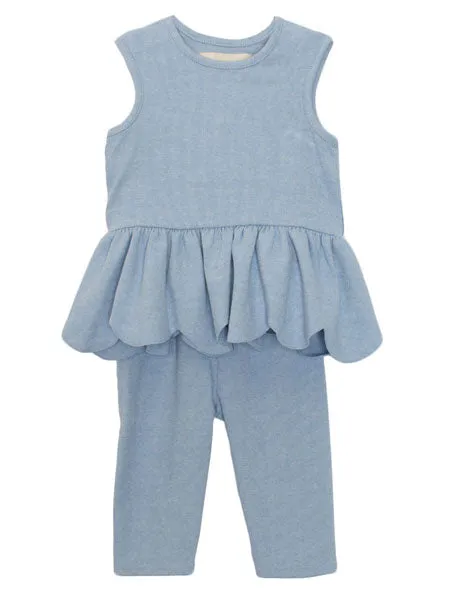 Mabel   Honey Blue Scallop 2 PC Set 12M-6Y