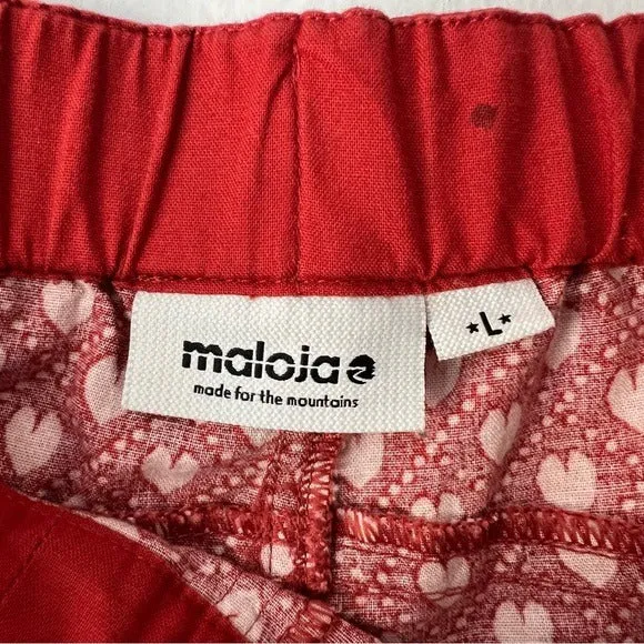 Maloja Pull on Pants with Drawstring in Hearts Print