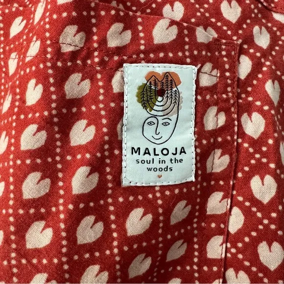 Maloja Pull on Pants with Drawstring in Hearts Print
