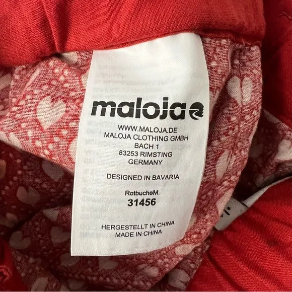 Maloja Pull on Pants with Drawstring in Hearts Print