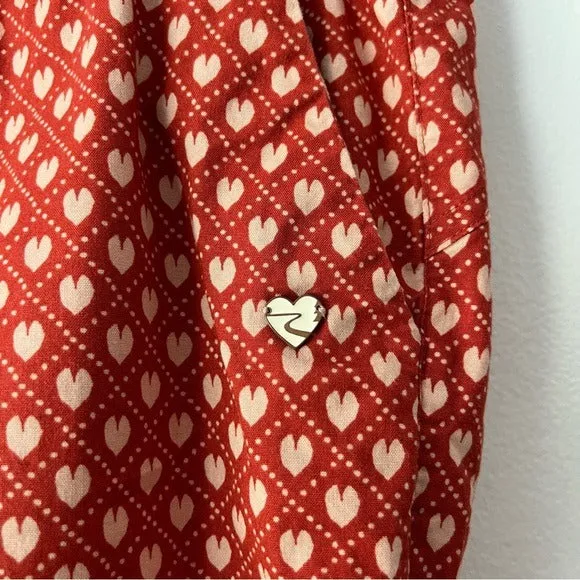 Maloja Pull on Pants with Drawstring in Hearts Print