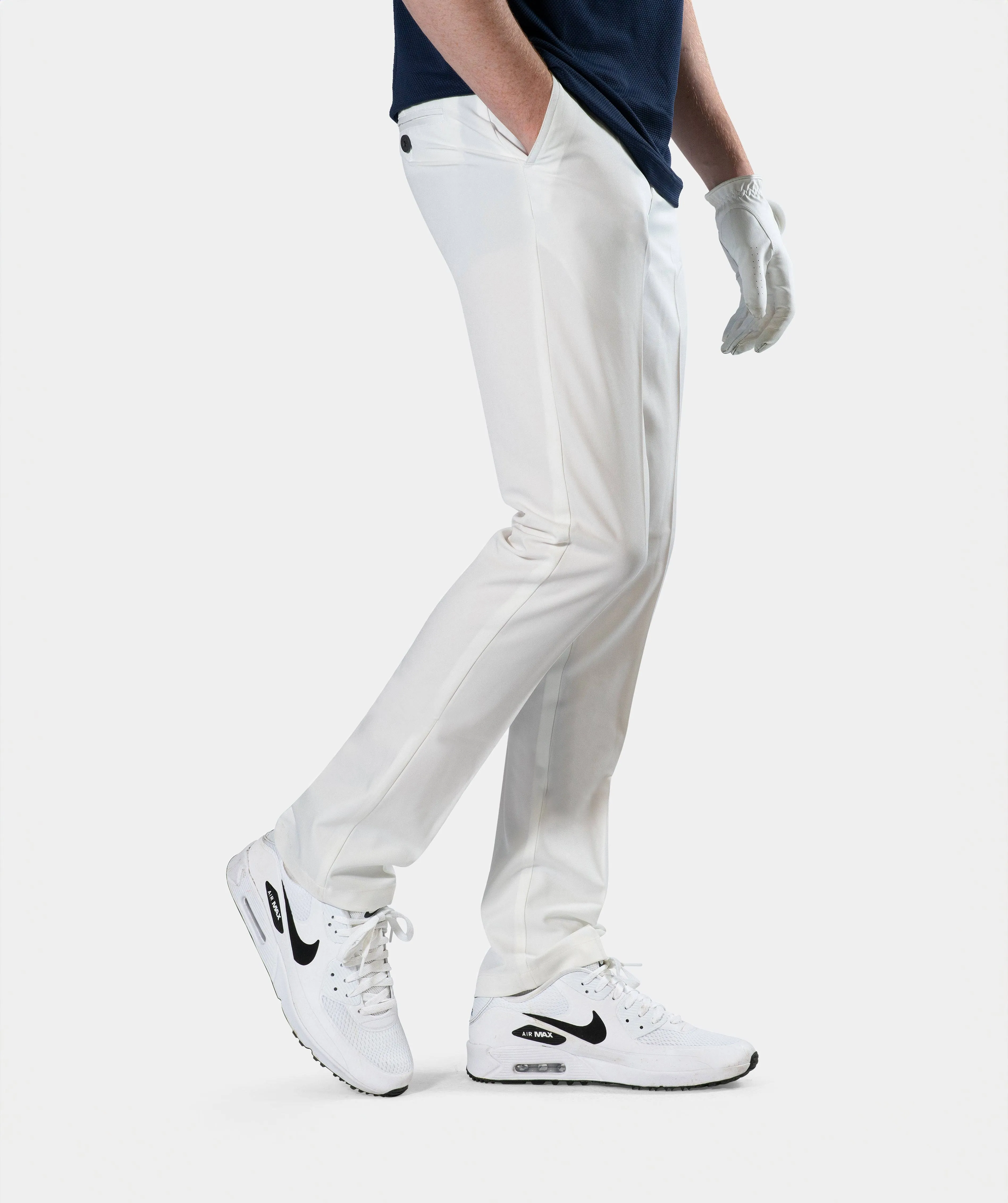 MENS CLIMA GOLF TROUSERS WHITE