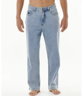 MEN'S DOSED DENIM PANT - WASHED BLUE